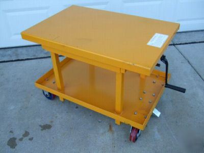 New handle-it mechanical elevating lift table 2000 lbs. 