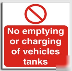 No emp/charg.of vehicles sign-a.vinyl-300X300(pr-051-al