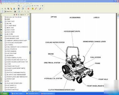 Kubota ZD28F tractor parts manual