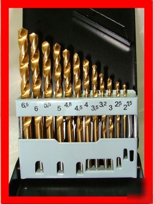 New titanium nitride drill bits 13 pieces brand boxed