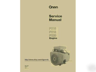 Onan P216,P218,P220 service manual 963-0762