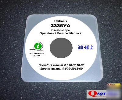 Tektronix tek 2336YA service + operators manuals cd