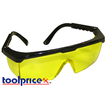 Yellow industrial crew safety glasses - 12 pack