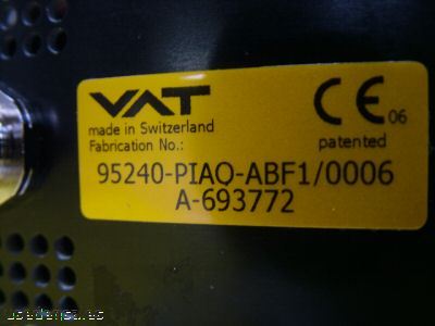 Vat pneumatic gate valve 95240-piao-ABF1