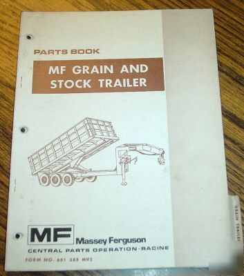 Massey ferguson mf grain & stock trailer parts catalog