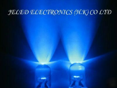 New 50X 5MM super bright blue led lamp 13,000MCD f/ship
