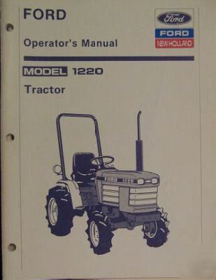 Ford 1220 tractor operator's manual - original