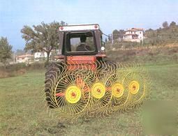 New 4 wheel tractor equipment hay rake ground driven 