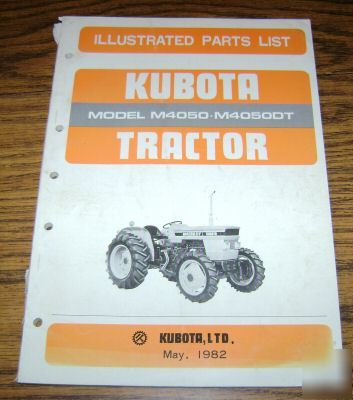 Kubota M4050 & M4050DT tractor parts catalog manual
