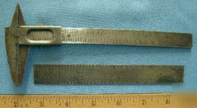 Vintage general caliper(621) and rule(308), 5 inch 