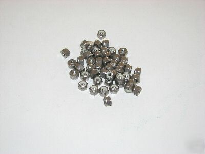 50 of stainless steel nylon lock nuts #10-24 cushman
