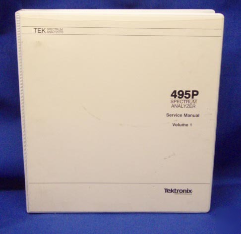 Tektronix 495P spectrum analyzer service manual v.1