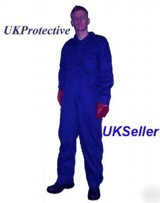 Blue zip front heavy weight boiler suit, overall, - xl