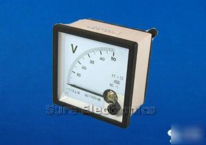 Quadrate 50V dc analog voltage panel meter voltmeter