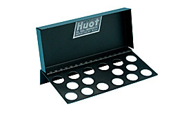  huot angled R8-15 collet rack-holds 16 pcs R8 collets
