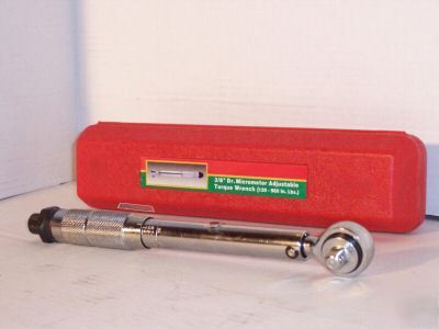 3/8'' adjustable torque wrench 120 to 960 in/lb. 