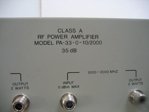 Mpe amplifier, 2 ghz, 2 w, 35 db, model pa-33-0-10/2000