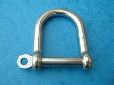 New brand 6MM stainless steel 316 wide jaw shackles