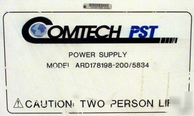 Comtech pst power supply + high powered amplifier nasa