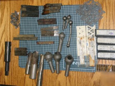 Misc.end mills and lathe bits,deburring, tooling insert