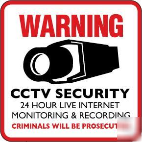 25 cctv security surveillance camera decals/sticker lot
