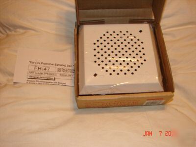 Amseco fire alarm voice evac speaker white multi watt 