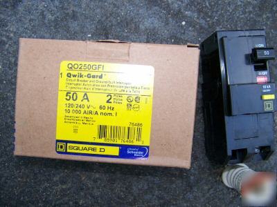 New square d QO250GFI 2POLE 50AMP gfi circuit breaker 