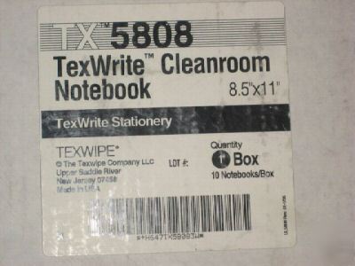 20 texwipe texwrite TX5808 clean room note books pads