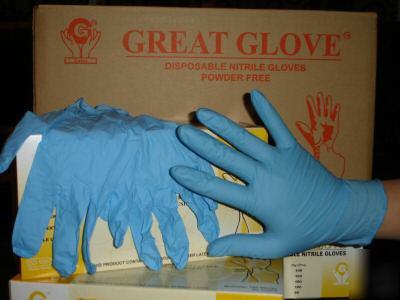2 boxes nitrile gloves (non-latex) powder free 