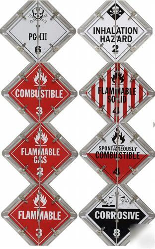 Hazardous material sign set item# 1-2843 