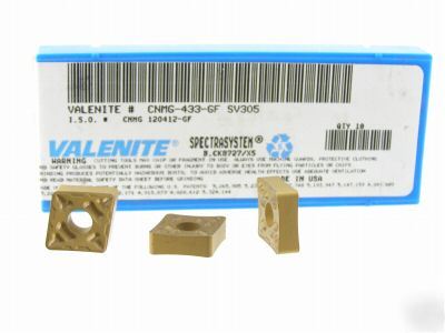New 100 valenite cnmg 433-gf SV305 carbide inserts 0697
