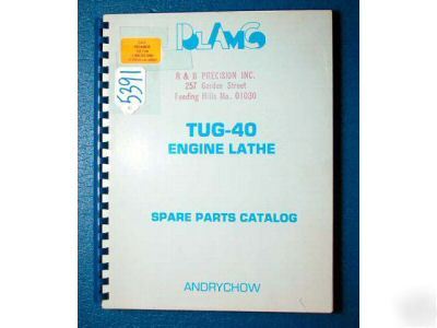 R&b precision palmco spare parts catalog tug-40 lathe