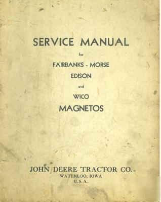*vintage* john deere service manual-fairbanks-morse+++
