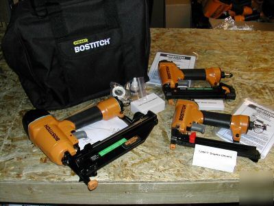 Compressor finish/brad nail gun stapler combo bostitch