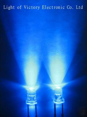 500P 3MM brightest blue led lamp 13,000MCD+500 resistor