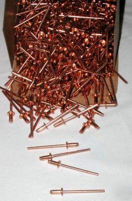 Copper pop type rivet 1/8