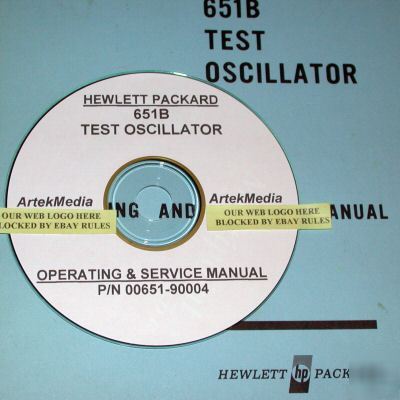 Hp 651B service & operating manual (commercial not mil)