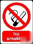 Large metal health and safety sign no smoking 1411