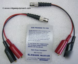 Qty 2 probe master 3406 bnc to alligator clip adapters