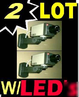Fake party store security cctv zoom camera 2 lot +decal