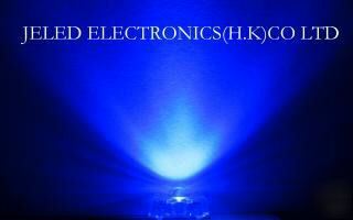 New 200X superflux blue 3MM r/h led lamp 10,000MCD f/s