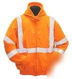 Hi-viz hooded sweatshirt - class iii orange -x lg