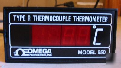 Omega digital panel mount thermocouple meter 650