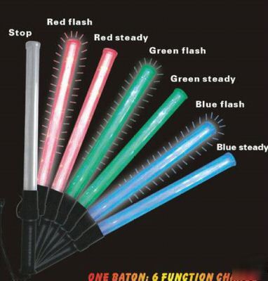Traffic safety wand led multicolor baton