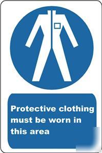200 x 300 protective clothing must be worn- signsticker