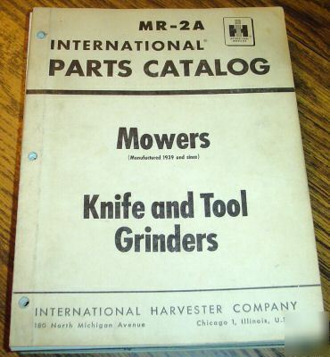 Ih international horse & tractor mowers parts catalog