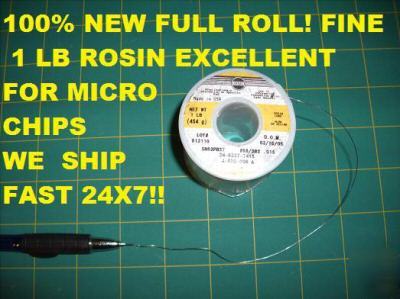 Kester solder very fine .015 mirco rosin 1 lb roll fast