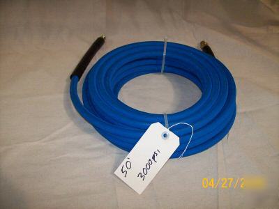 New 50' 3000PSI blue non-marking pressure washer hose