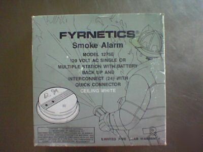 New fyrnetics smoke alarm 1275E 120 v w/hush white