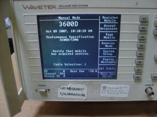 Wavetek 3600D 3600D-cdma mobile/cellular test system